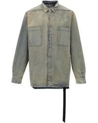 Rick Owens - Denim Oversized Overshirt - Lyst