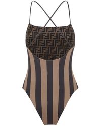 Fendi Swimsuit in Metallic | Lyst