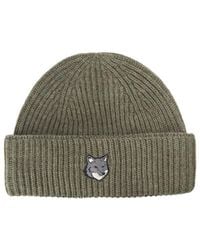 Maison Kitsuné - Maison Kitsun Fox Head Large Beanie - Lyst