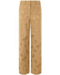 Veronica Beard - High-Rise Floral Jacquard Pants - Lyst