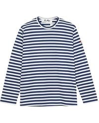 COMME DES GARÇONS PLAY - Logo-Appliqué Striped T-Shirt - Lyst