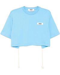 MSGM - Open-Back Self-Tie T-Shirt - Lyst