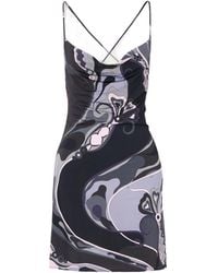 PUCCI - Printed Satin-Jersey Mini Dress - Lyst