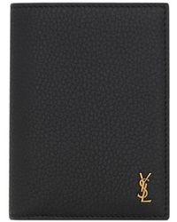 Saint Laurent - Tiny Cassandre Credit Card Wallet - Lyst