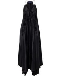 Sharon Wauchob - Draped Silk-Satin Maxi Dress - Lyst