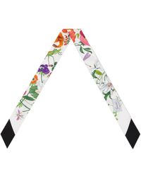 Gucci - Printed Twill Neck Bow - Lyst
