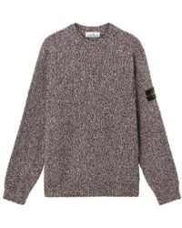 Stone Island - Textured Crew-Neck Knitted Sweater - Lyst