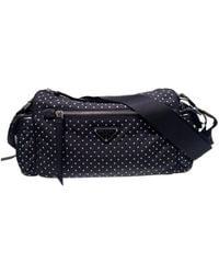 Prada - Re-Nylon Bag With Studs - Lyst