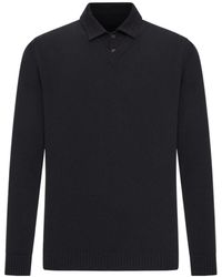 Roberto Collina - Buttoned Cotton-Piquet Polo Shirt - Lyst