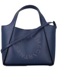 Stella McCartney - Logo Studded Top Handle Bag - Lyst