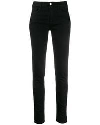 Emporio Armani - Logo Patch Low-Rise Skinny Jeans - Lyst