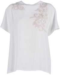 Ermanno Scervino - Floral-Embroidered T-Shirt - Lyst