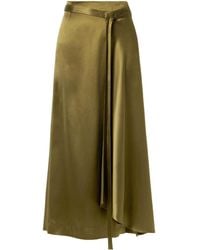 Adam Lippes - Silk-Charmeuse Midi Skirt - Lyst
