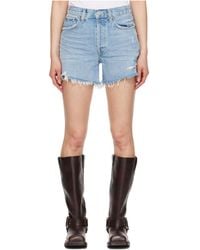 Agolde - Parker High-Waisted Denim Shorts - Lyst