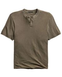 James Perse - Slub Jersey Short Sleeve Henley T-Shirt - Lyst