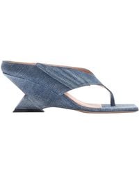 The Attico - The Asymmetric Heel Thong Sandals - Lyst