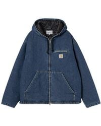 Carhartt - Cleveland Hooded Denim Jacket - Lyst