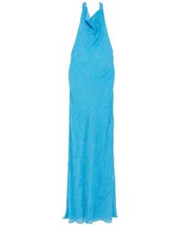 STAUD - Roselle Beaded Halterneck Maxi Dress - Lyst