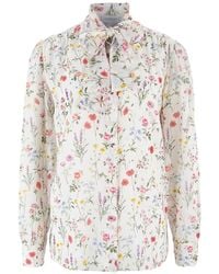 Giambattista Valli - Floral Silk Blouse - Lyst