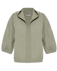 Max Mara - Button Detailed Hooded Knit Sweater - Lyst
