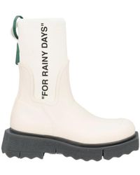 Off-White c/o Virgil Abloh - Slogan-Print Ankle Boots - Lyst