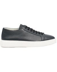 Santoni - Round Toe Lace-Up Sneakers - Lyst