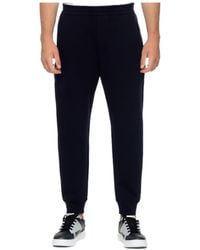 Emporio Armani - Logo-Embroidered Tapered Leg Pants - Lyst