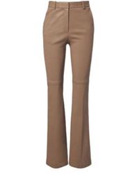 JOSEPH - Tafira Leather Flared Casual Trousers - Lyst