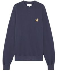 Maison Kitsuné - Maison Kitsuné Speedy Fox Patch Crewneck Sweatshirt - Lyst
