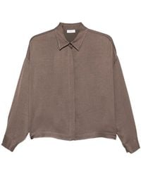 Peserico - Textured Long-Sleeve Shirt - Lyst