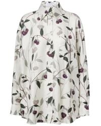 Stella McCartney - Printed Silk Twill Shirt - Lyst