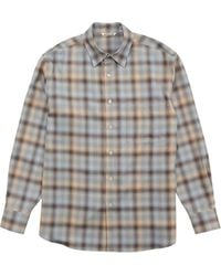 AURALEE - Plaid Long-Sleeve Shirt - Lyst