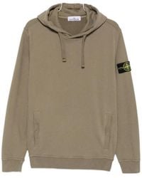 Stone Island - Logo Patch Drawstring Hoodie - Lyst