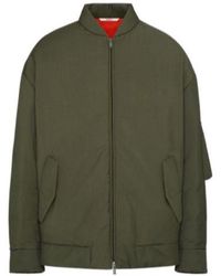 Valentino - Zip-Up Straight Hem Bomber Jacket - Lyst