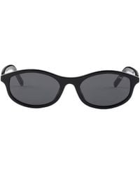 Prada - Sunglasses With The Iconic Metal Plaque - Lyst
