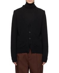 Jil Sander - Openwork Long-Sleeve Knit Cardigan - Lyst