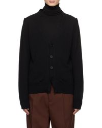 Jil Sander - Hollowed-Out Long-Sleeved Knitted Cardigan - Lyst