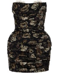 Magda Butrym - Floral Ruched Silk Minidress - Lyst