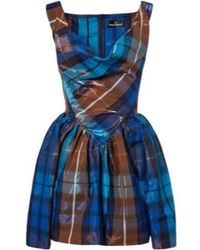 Vivienne Westwood - Sunday Checked Twill Minidress - Lyst
