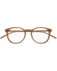 Saint Laurent - Eyewear Oval Frame Glasses - Lyst