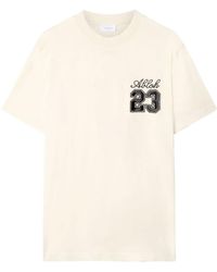 Off-White c/o Virgil Abloh - 23 Embroidered Crewneck T-Shirt - Lyst