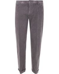 Dondup - Corduroy Straight Leg Cuffed Trousers - Lyst