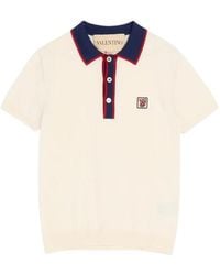 Valentino - Logo-Patch Short-Sleeved Polo Shirt - Lyst
