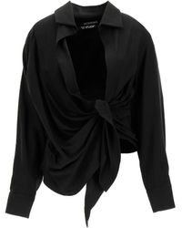Jacquemus - Bahlia Tie-Up Detailed Blouse - Lyst