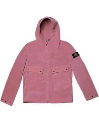Stone Island - Logo Patch Hooded Jacket - Lyst
