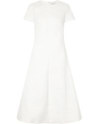 Brandon Maxwell - The Ridley Linen-Blend Midi Dress - Lyst