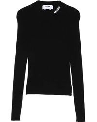 MSGM - Ribbed Stretch Sweater - Lyst