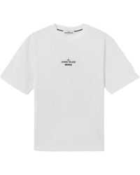 Stone Island - Logo Printed Crewneck T-Shirt - Lyst