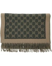 Gucci - Fringe Detailed Knitted Scarf - Lyst