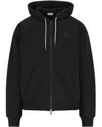 Burberry - Rory Check Panel Zip Hoodie - Lyst